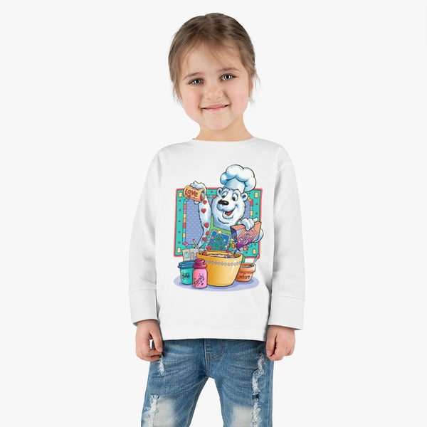 Bear Chef Christmas Toddler Long Sleeve Tee