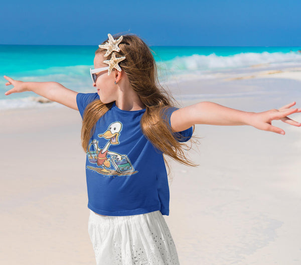 Beach Duck Single Youth Short Sleeve T-Shirt