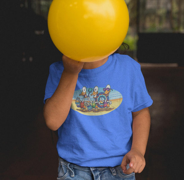 Beach Ducks Oval Youth Short Sleeve T-Shirt