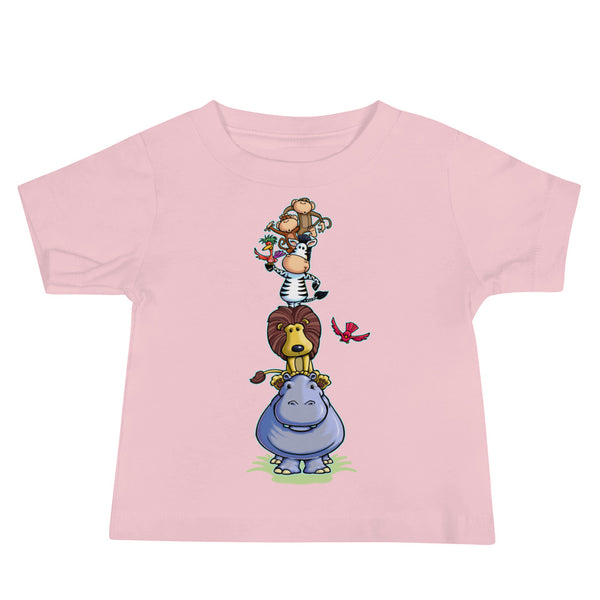 Animal Tower Baby Jersey Short Sleeve Tee