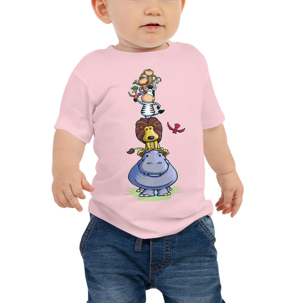 Animal Tower Baby Jersey Short Sleeve Tee