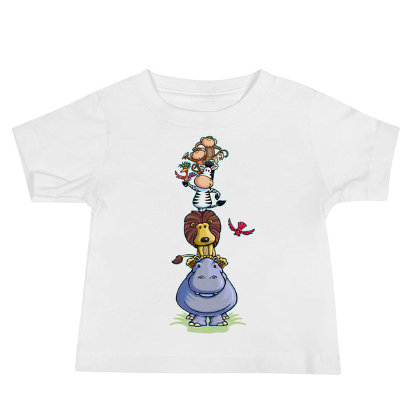 Animal Tower Baby Jersey Short Sleeve Tee