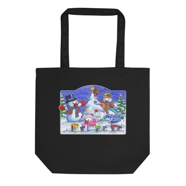 Snowman Tree Christmas Eco Tote Bag