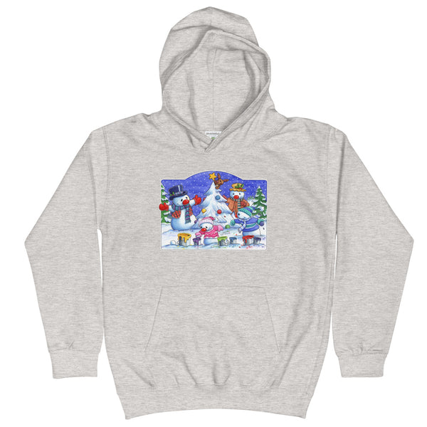 Snowman Tree Christmas Kids Hoodie