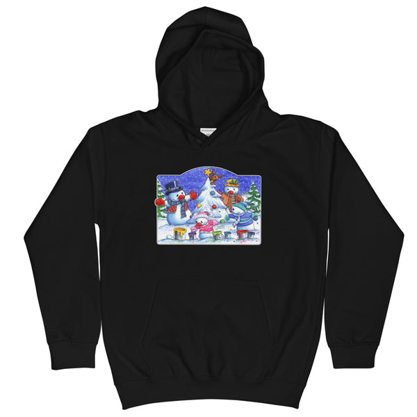 Snowman Tree Christmas Kids Hoodie