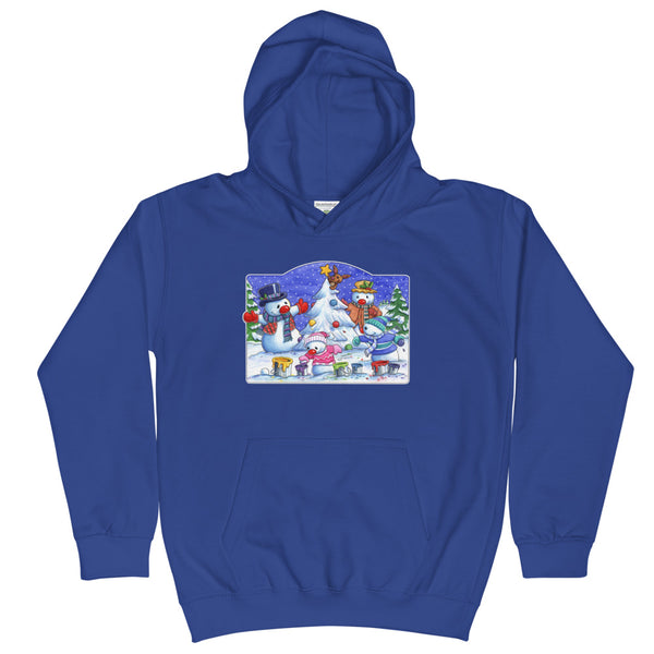 Snowman Tree Christmas Kids Hoodie