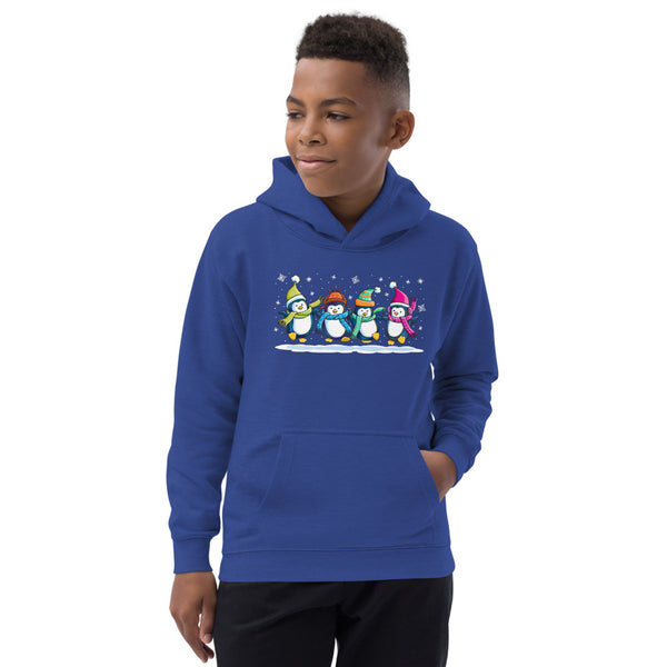 Penguins Dancing Christmas Kids Hoodie