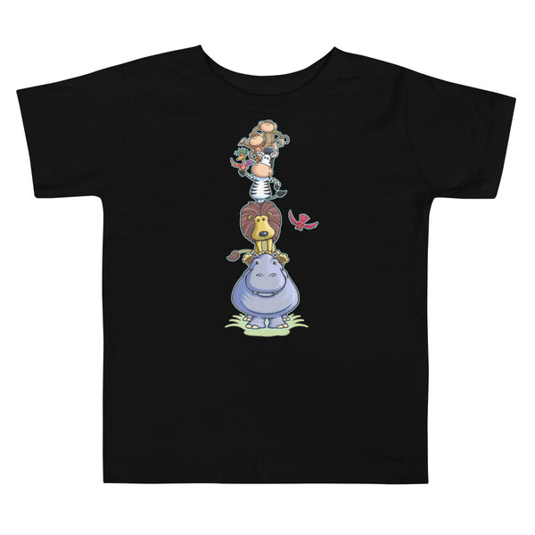 Animal Tower Toddler Short Sleeve Tee
