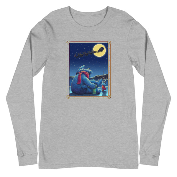 Polar Bears Santa Moon Unisex Long Sleeve Tee