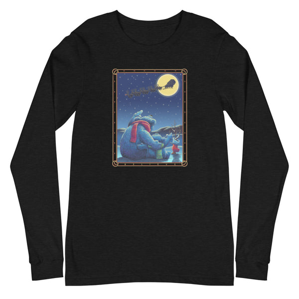 Polar Bears Santa Moon Unisex Long Sleeve Tee