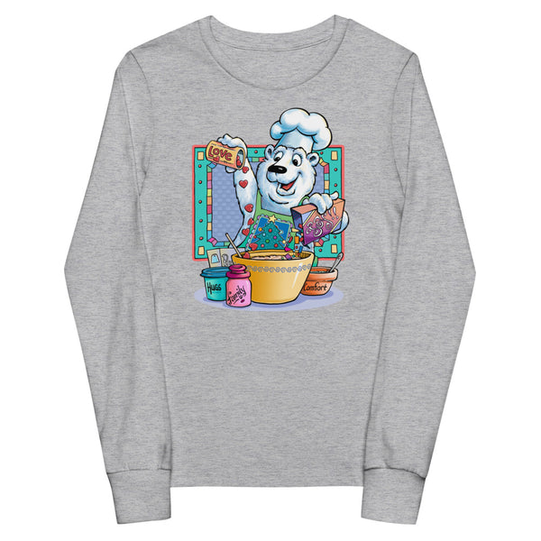 Bear Chef Christmas Youth long sleeve tee