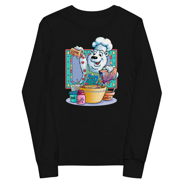 Bear Chef Christmas Youth long sleeve tee