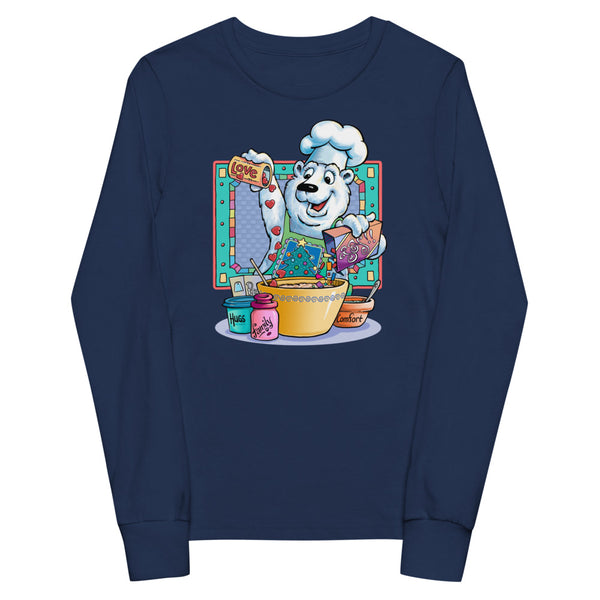 Bear Chef Christmas Youth long sleeve tee
