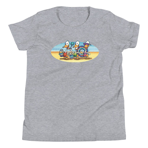 Beach Ducks Oval Youth Short Sleeve T-Shirt