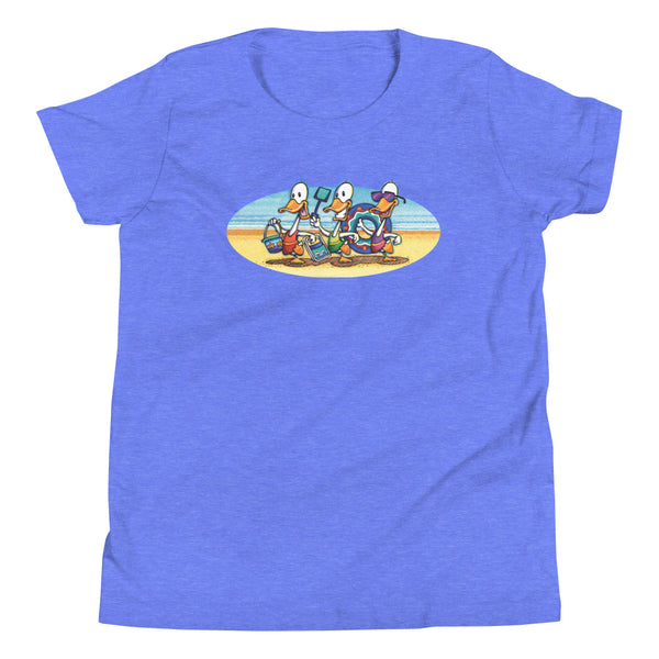 Beach Ducks Oval Youth Short Sleeve T-Shirt