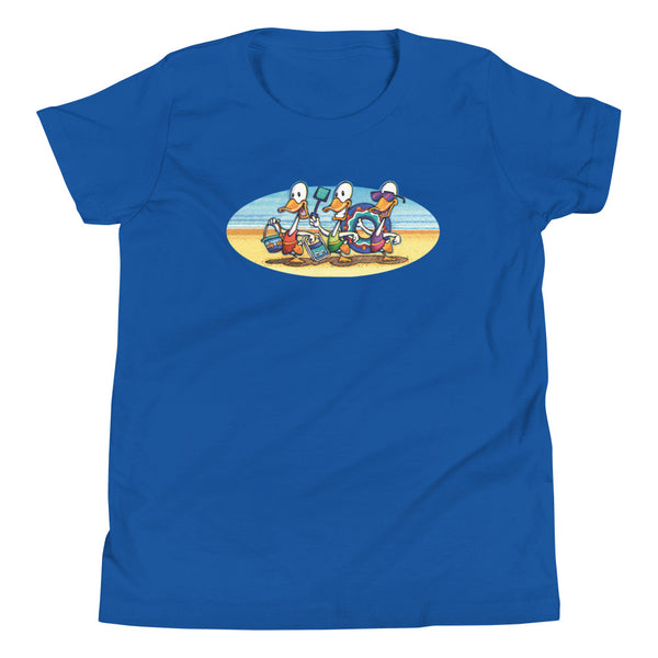 Beach Ducks Oval Youth Short Sleeve T-Shirt