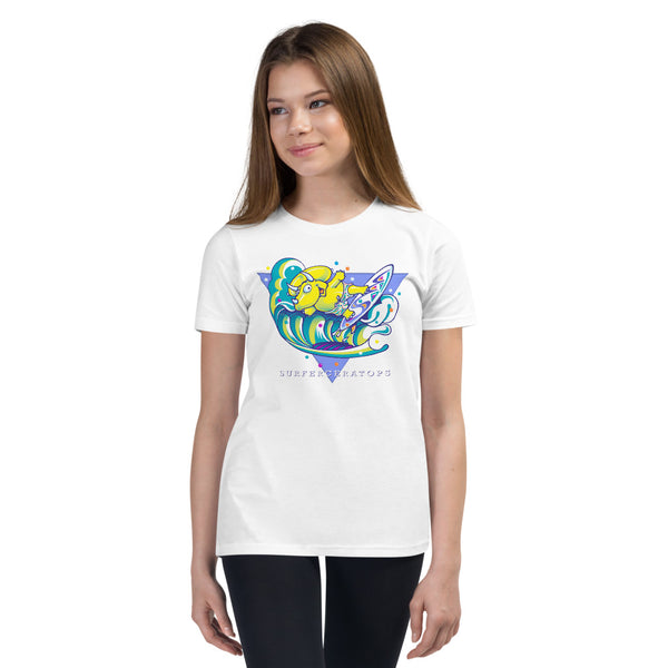 Surferceratops Youth Short Sleeve T-Shirt