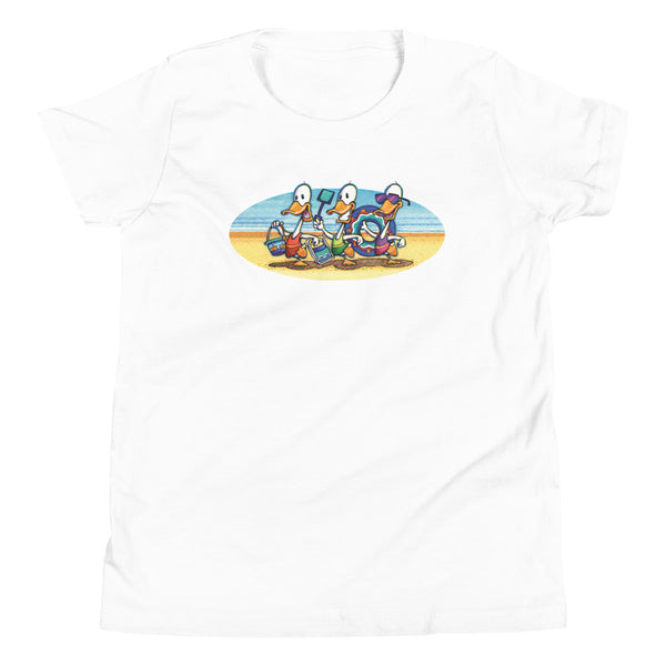 Beach Ducks Oval Youth Short Sleeve T-Shirt